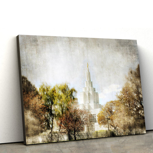 Idaho Falls Peaceful Trees Canvas Wall Art - Jesus Christ Picture - Canvas Christian Wall Art