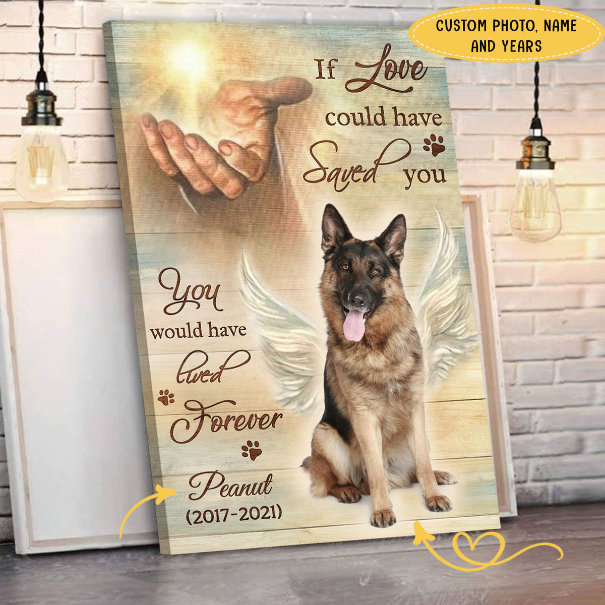 If Love Could Have Saved You Personalized Pet Memorial Canvas Wall Art - Pet Memorial Gifts