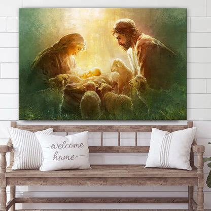 The Birth of Jesus Canvas Wall Art - Immanuel