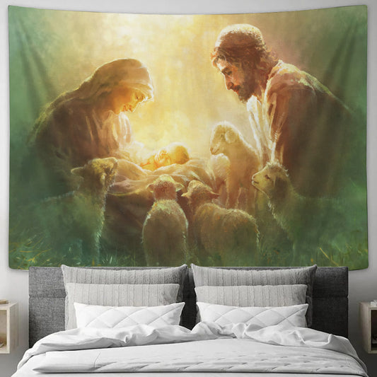 Immanuel God With Us Tapestry - Jesus Tapestry - Bible Verse Tapestry - Religious Tapestry - Christian Wall Tapestry - Christian Gift - Ciaocustom