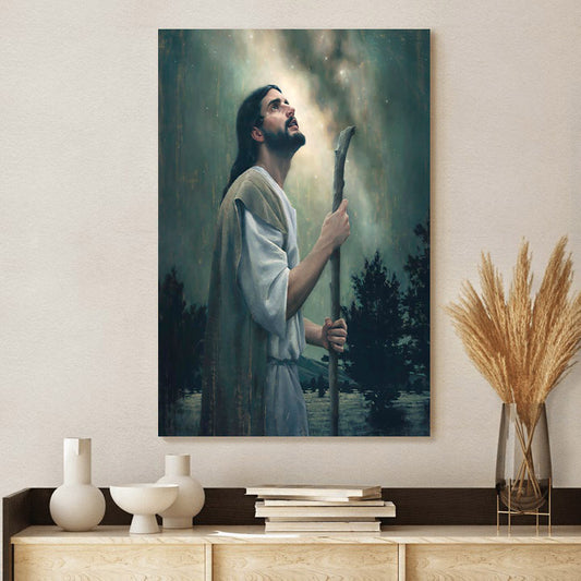 In Awe Of His Creations Canvas Wall Art - Jesus Picture - Jesus Portrait Canvas