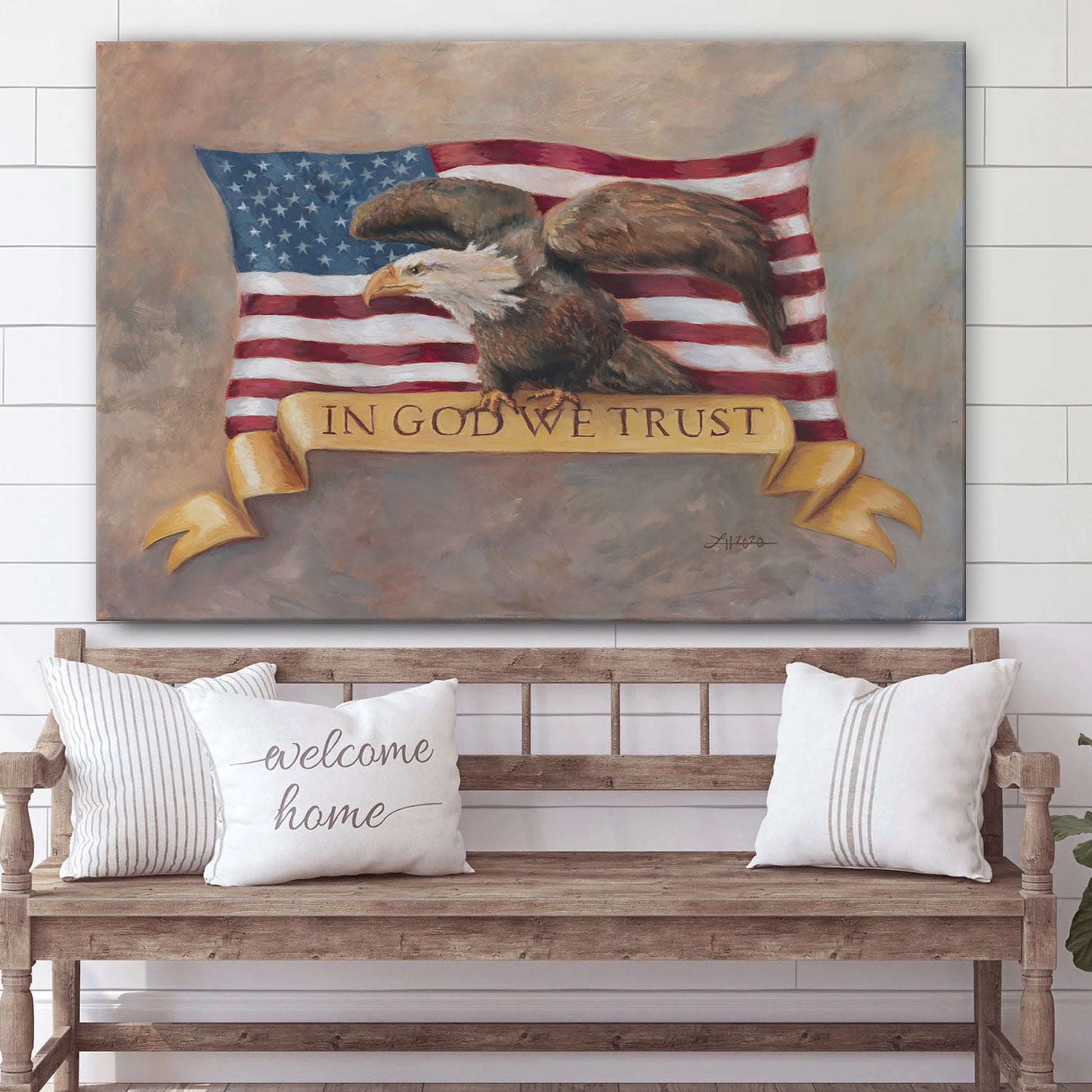 In God We Trust Canvas Wall Art - Jesus Christ Picture - Canvas Christian Wall Art