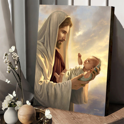 In His Constant Care Canvas Picture - Jesus Canvas Wall Art - Christian Wall Art