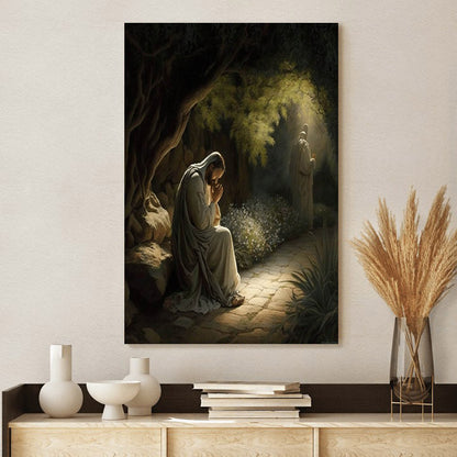 In His Hour Of Agony - Canvas Pictures - Jesus Canvas Art - Christian Wall Art