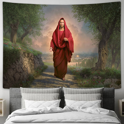 In His Majesty and Power 1 Tapestry - Religious Tapestry Christian - Jesus Pictures - Christian Wall Tapestry
