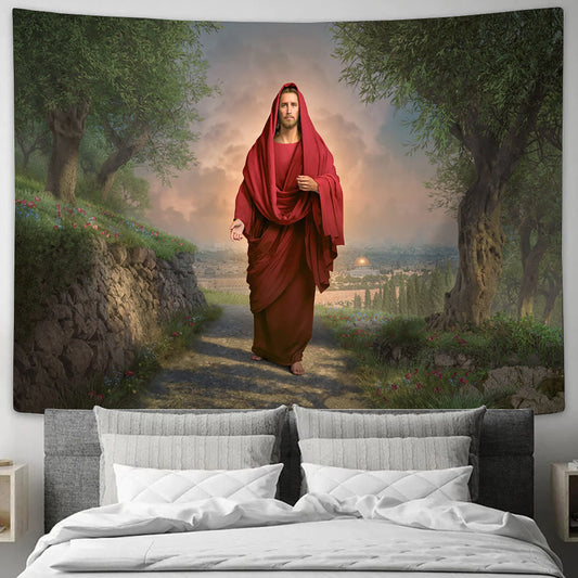 In His Majesty and Power 1 Tapestry - Religious Tapestry Christian - Jesus Pictures - Christian Wall Tapestry