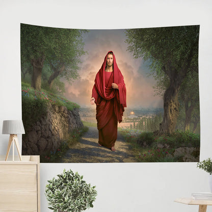 In His Majesty and Power 1 Tapestry - Religious Tapestry Christian - Jesus Pictures - Christian Wall Tapestry