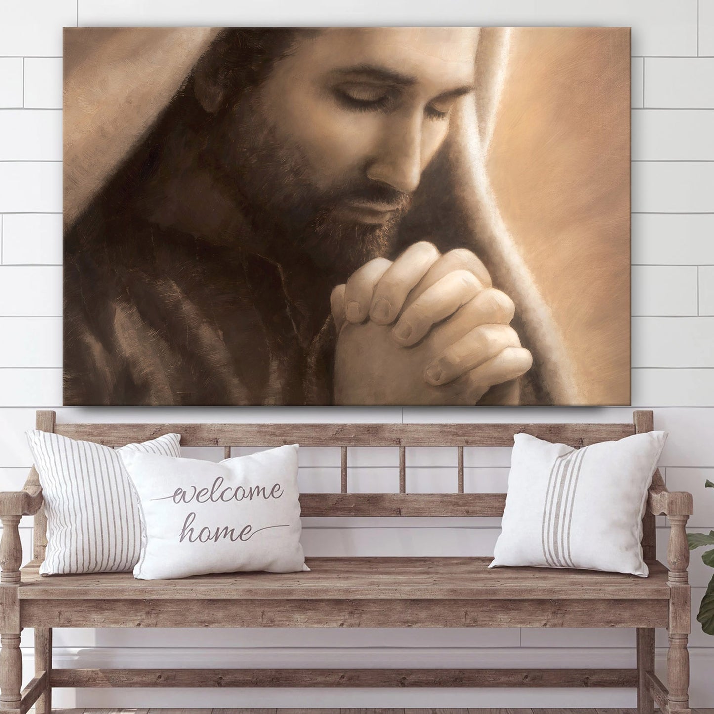 In Humility 1 Canvas Picture - Jesus Canvas Wall Art - Christian Wall Art
