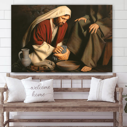 In Humility Canvas Picture - Jesus Canvas Wall Art - Christian Wall Art