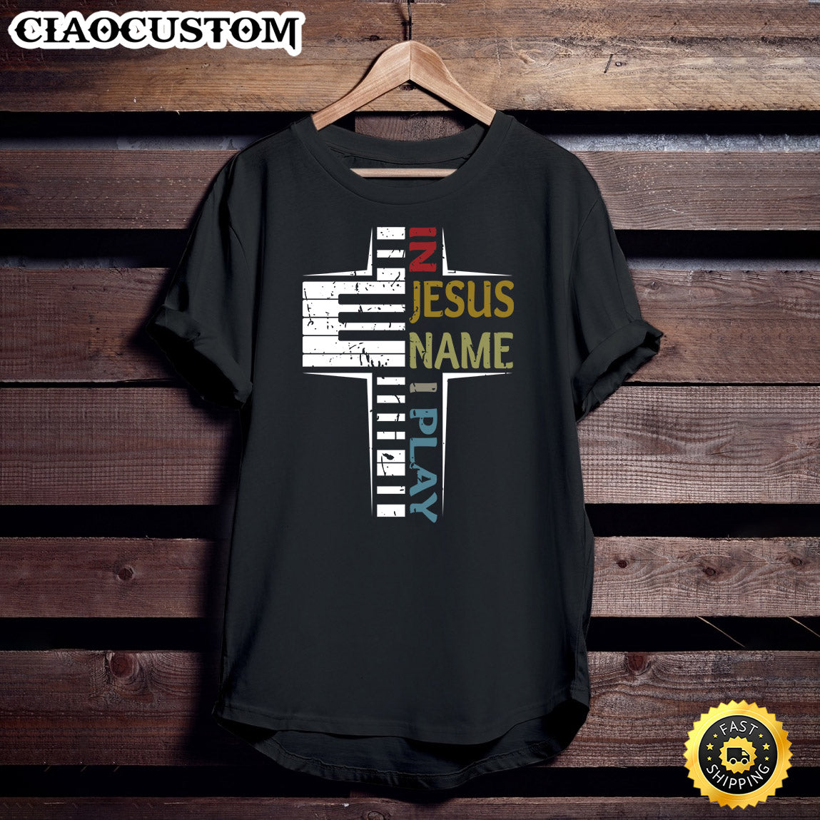 In Jesus Name I Play Piano Vintage Saying Long Sleeve Unisex T Shirt - Men Women T-Shirts