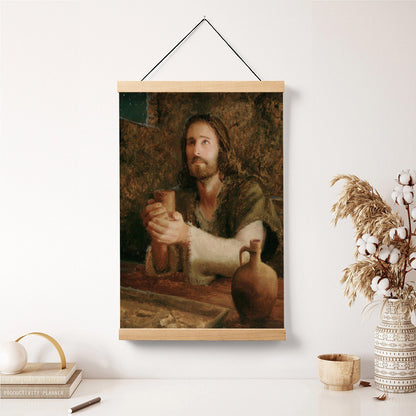 In Remembrance Hanging Canvas Wall Art - Jesus Picture - Jesus Portrait Canvas - Religious Canvas