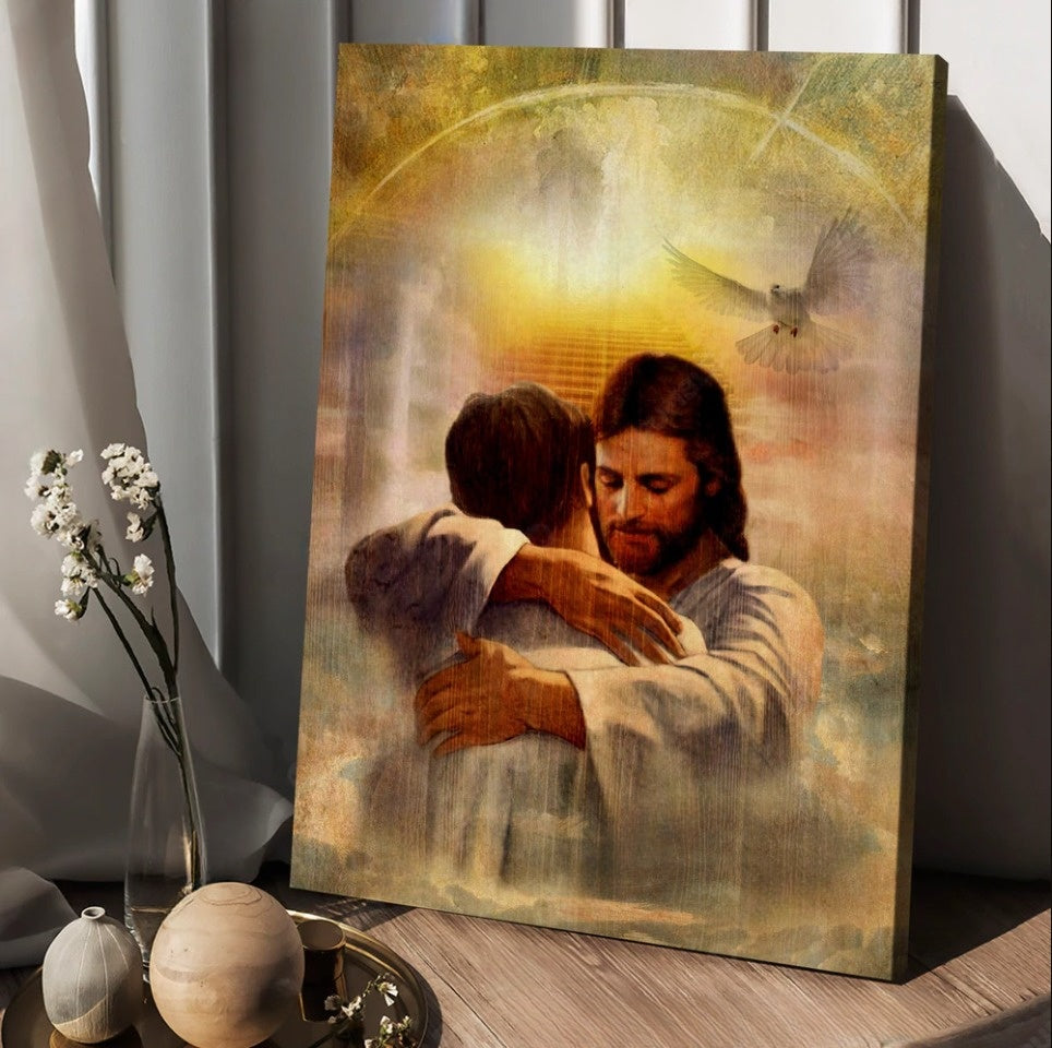 In The Arms Of Jesus Heaven's Light Canvas Posters - Christian Wall Posters - Religious Wall Decor