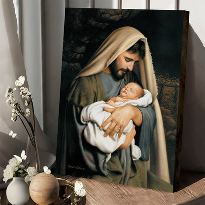 In The Arms Of Joseph Canvas Wall Art - Jesus Canvas Pictures - Christian Canvas Wall Art