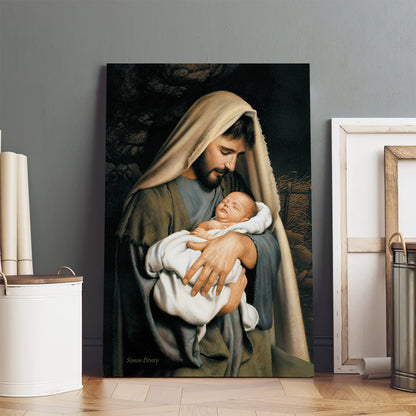 In The Arms Of Joseph Canvas Wall Art - Jesus Canvas Pictures - Christian Canvas Wall Art