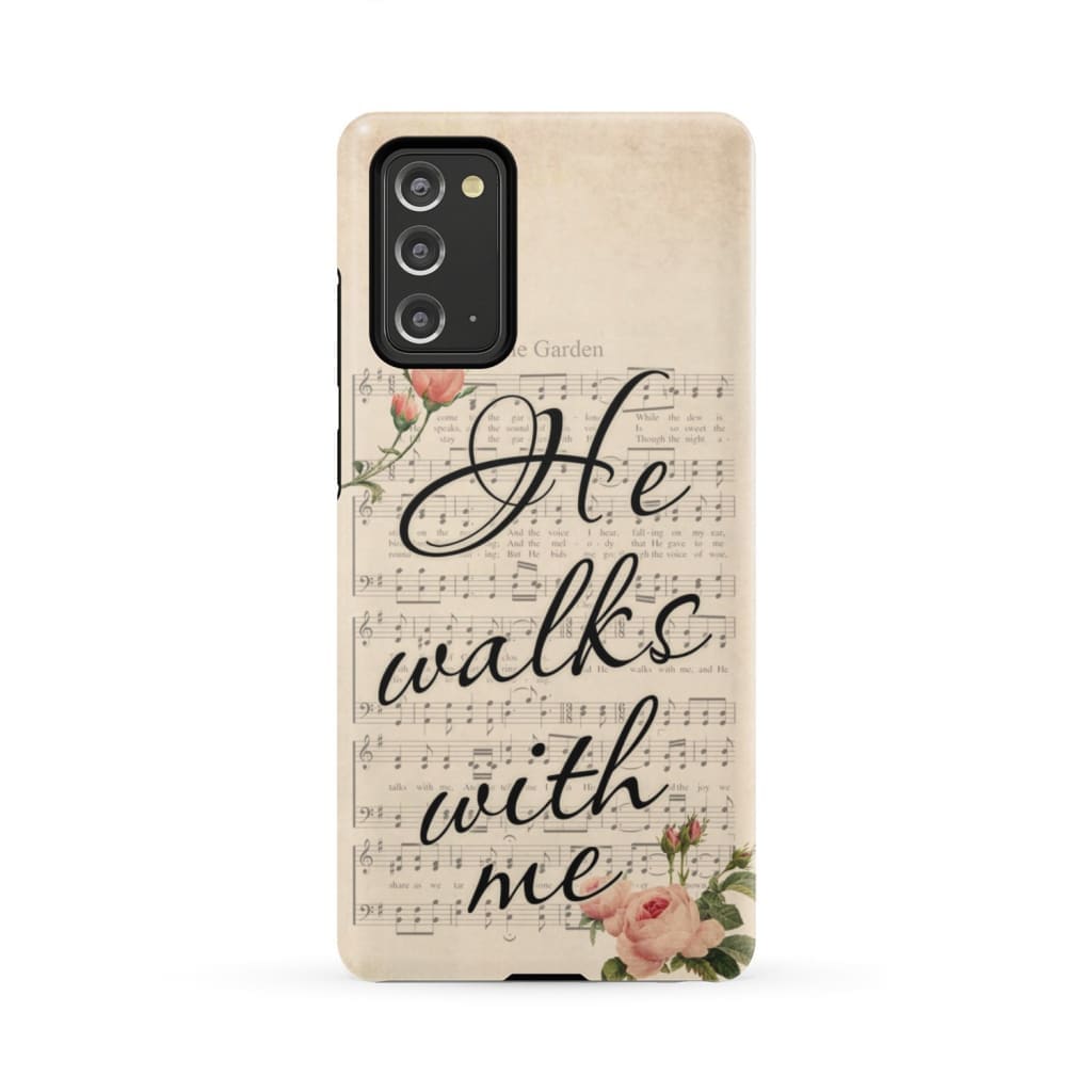 In The Garden Hymn He Walks With Me Christian Phone Case - Scripture Phone Cases - Iphone Cases Christian