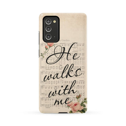 In The Garden Hymn He Walks With Me Christian Phone Case - Scripture Phone Cases - Iphone Cases Christian