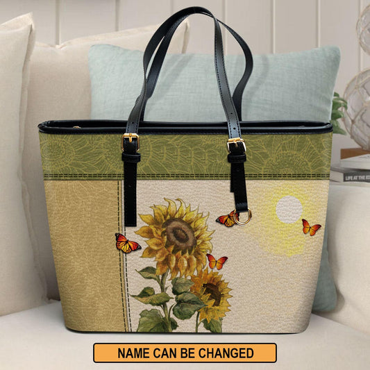 In The Morning When I Rise Give Me Jesus Personalized Pu Leather Tote Bag For Women - Mom Gifts For Mothers Day