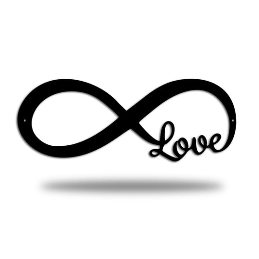 Infinity Love Metal Sign - Christian Metal Wall Art - Religious Metal Wall Art