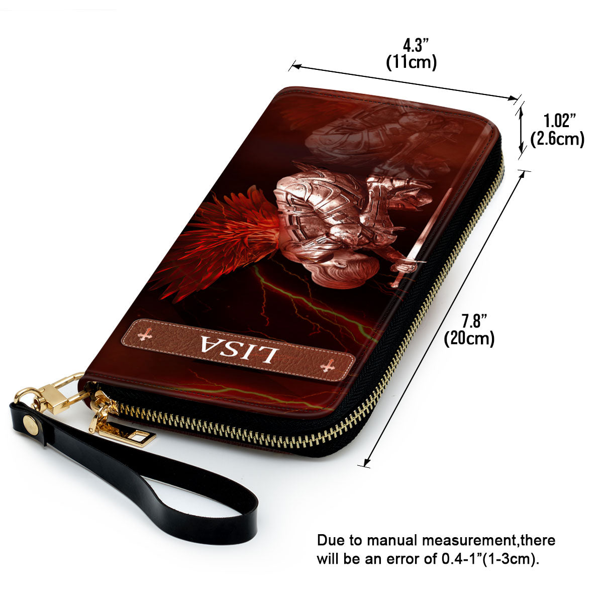 Inspirational Gifts For Religious Women Who Kneels Before God Can Stand Before Anyone Clutch Purse For Women - Personalized Name