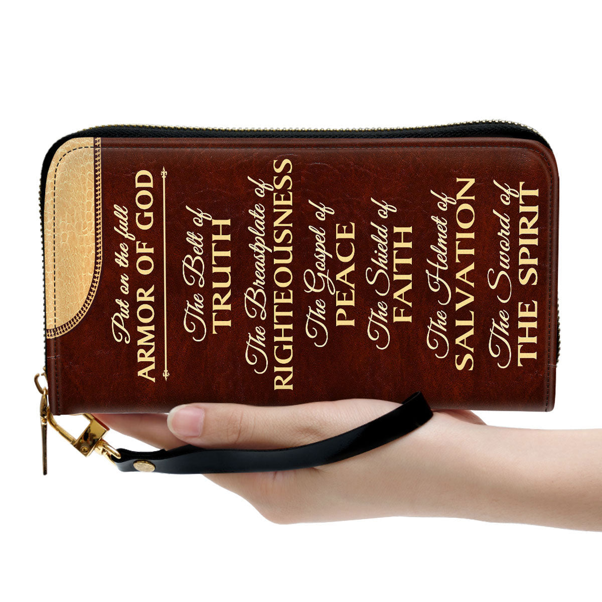 Inspirational Religious Gifts For Women The Gospel Of Peace Clutch Purse For Women - Personalized Name - Christian Gifts For Women