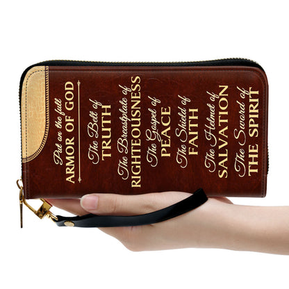 Inspirational Religious Gifts For Women The Gospel Of Peace Clutch Purse For Women - Personalized Name - Christian Gifts For Women