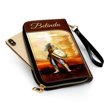 Inspirational Religious Gifts For Women The Gospel Of Peace Clutch Purse For Women - Personalized Name - Christian Gifts For Women