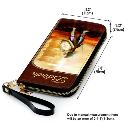 Inspirational Religious Gifts For Women The Gospel Of Peace Clutch Purse For Women - Personalized Name - Christian Gifts For Women