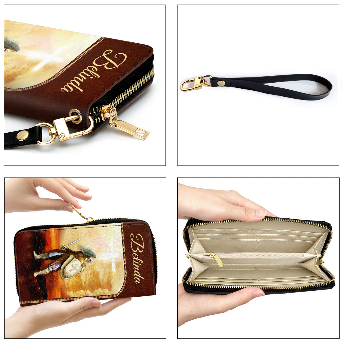 Inspirational Religious Gifts For Women The Gospel Of Peace Clutch Purse For Women - Personalized Name - Christian Gifts For Women