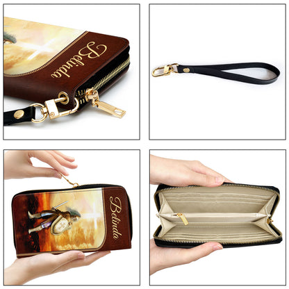 Inspirational Religious Gifts For Women The Gospel Of Peace Clutch Purse For Women - Personalized Name - Christian Gifts For Women