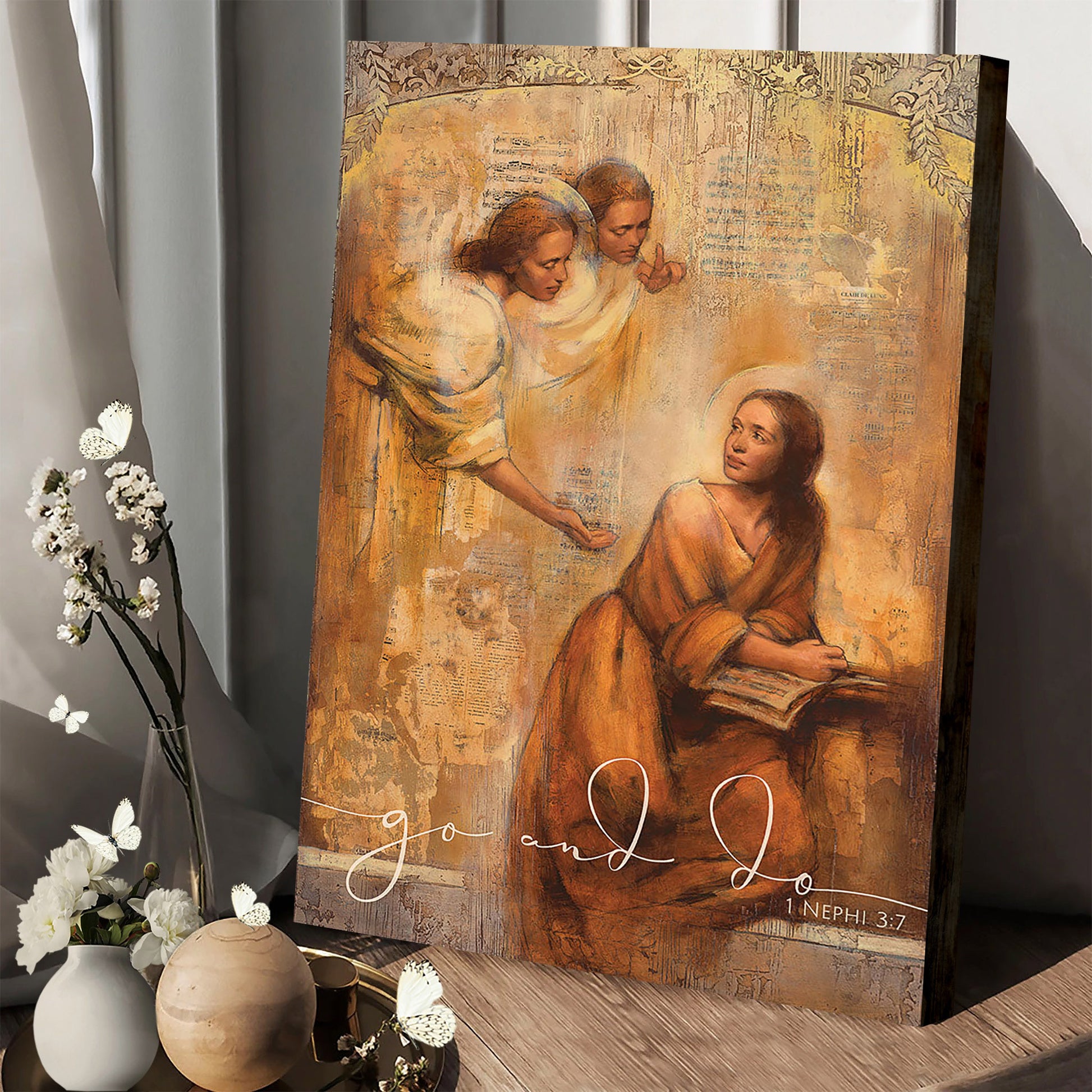 Interrupting Angels Canvas Picture - Jesus Canvas Wall Art - Christian Wall Art