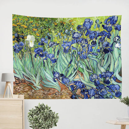 Irises Vincent Van Gogh Painting Tapestry - Tapestry Wall Decor - Home Decor Living Room