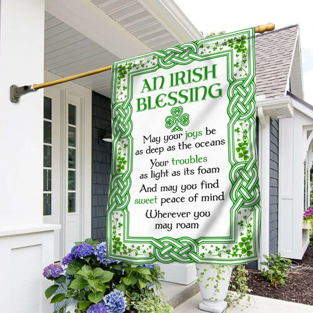 Irish Blessing House Flag St. Patrick's Day - St Patrick's Day Garden Flag - St. Patrick's Day Decorations