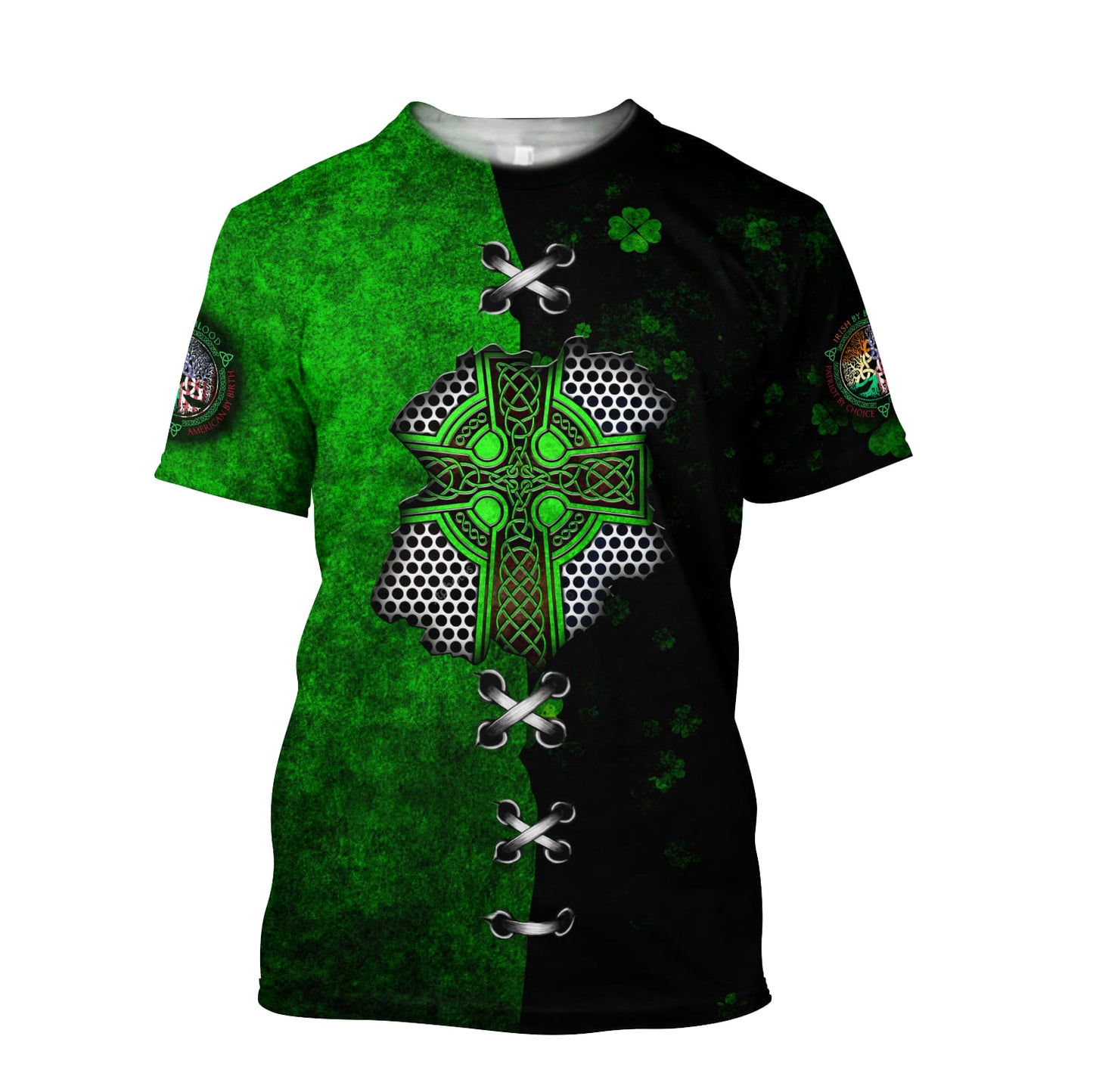 Irish Celtic Knot Cross In My Heart St.Patrick Day 3d Print Tee Shirts - St Patricks Day 3D Shirts for Men & Women