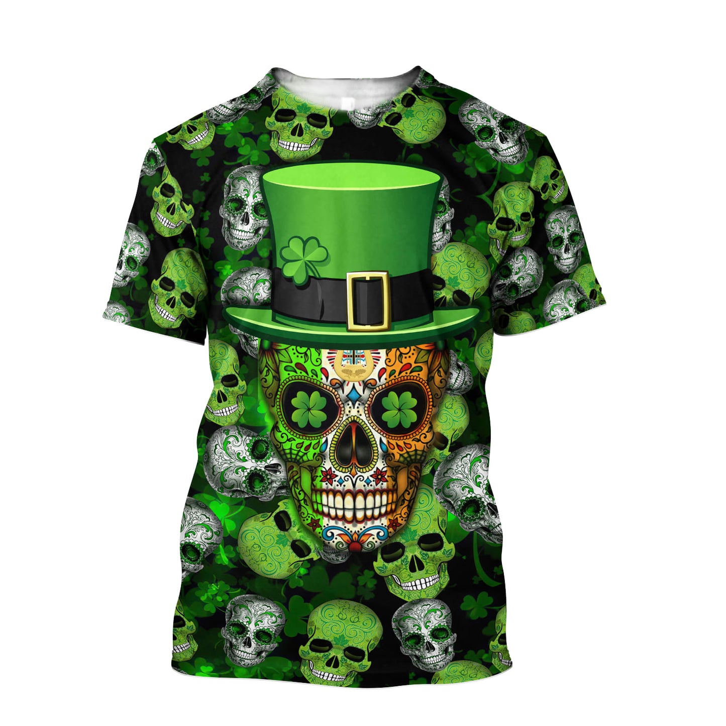 Irish Skull St Patrick Day Shirt 3d Print - St Patricks Day 3D Shirts for Men & Women