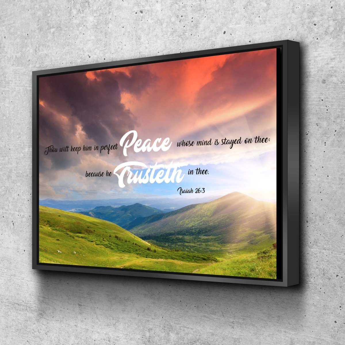 Isaiah 263 Kjv Canvas Wall Art Print - Christian Canvas Wall Art