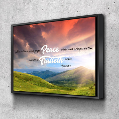 Isaiah 263 Kjv Canvas Wall Art Print - Christian Canvas Wall Art