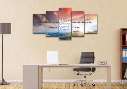 Isaiah 263 Kjv Canvas Wall Art Print - Christian Canvas Wall Art