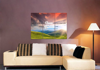 Isaiah 263 Kjv Canvas Wall Art Print - Christian Canvas Wall Art