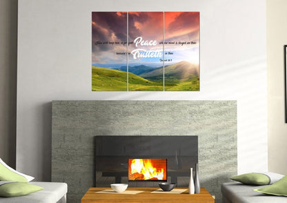 Isaiah 263 Kjv Canvas Wall Art Print - Christian Canvas Wall Art