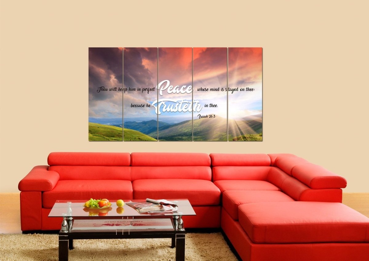 Isaiah 263 Kjv Canvas Wall Art Print - Christian Canvas Wall Art