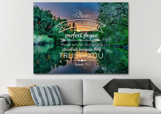 Isaiah 263 Wall Art Canvas Print - Christian Canvas Wall Art