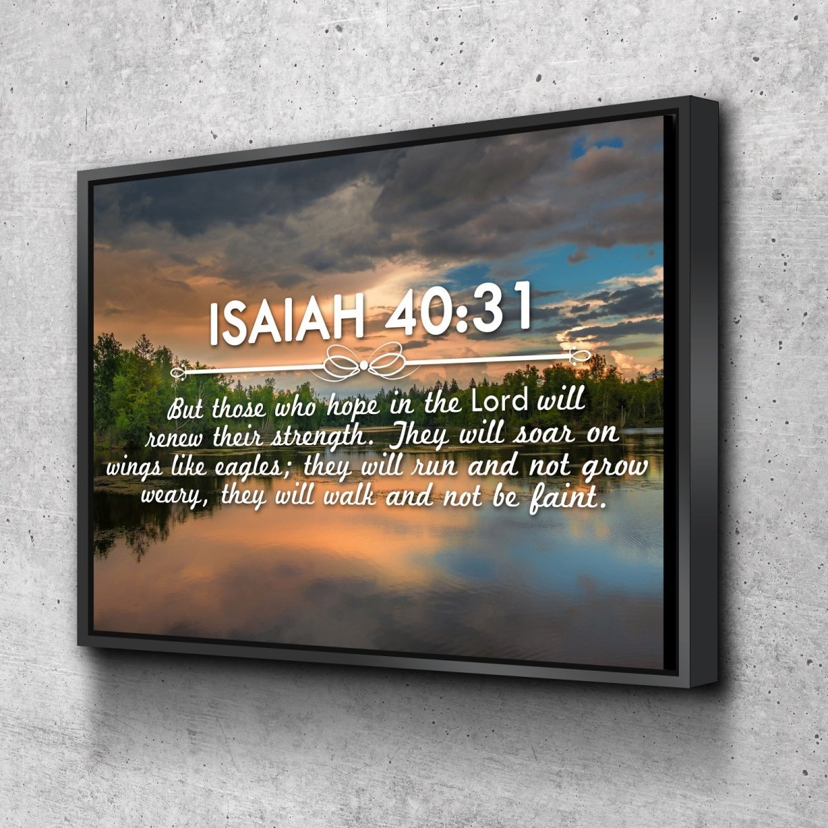 Isaiah 4031 Hope In The Lord Will Renew Their Strength Canvas Wall Art Print - Christian Canvas Wall Art