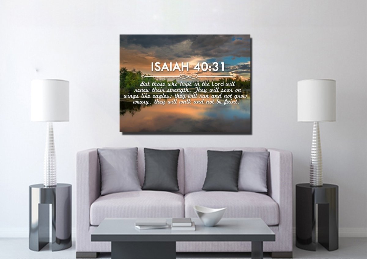 Isaiah 4031 Hope In The Lord Will Renew Their Strength Canvas Wall Art Print - Christian Canvas Wall Art