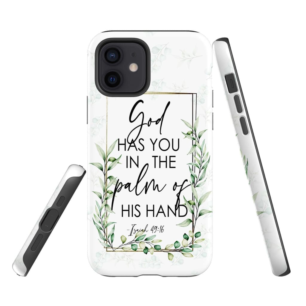 Isaiah 4916 God Has You In The Palm Of His Hand Flower Phone Case - Bible Verse Phone Cases - Inspirational Bible Scripture iPhone Cases