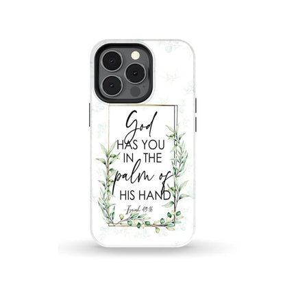 Isaiah 4916 God Has You In The Palm Of His Hand Flower Phone Case - Bible Verse Phone Cases - Inspirational Bible Scripture iPhone Cases