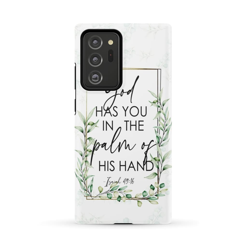 Isaiah 4916 God Has You In The Palm Of His Hand Flower Phone Case - Bible Verse Phone Cases - Inspirational Bible Scripture iPhone Cases