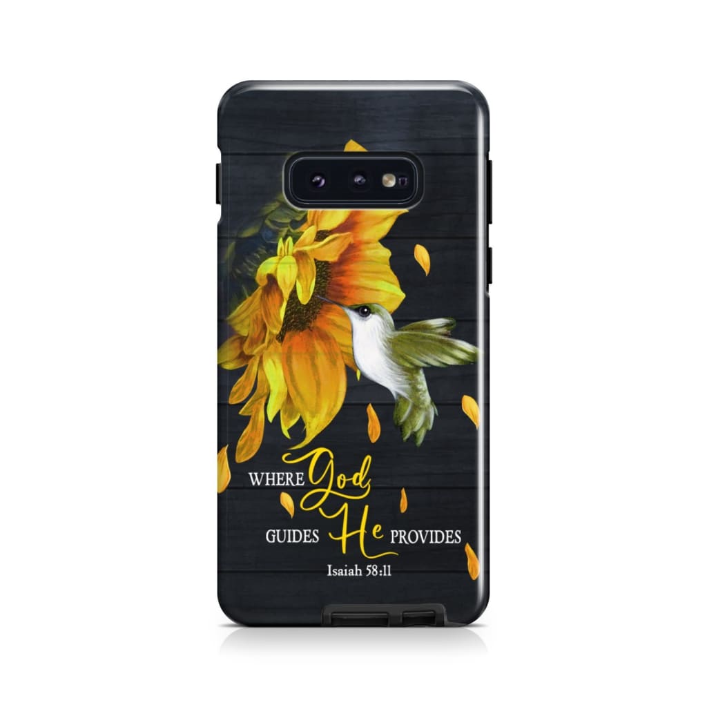 Isaiah 5811 Where God Guides He Provides Bible Verse Phone Case - Inspirational Bible Scripture iPhone Cases