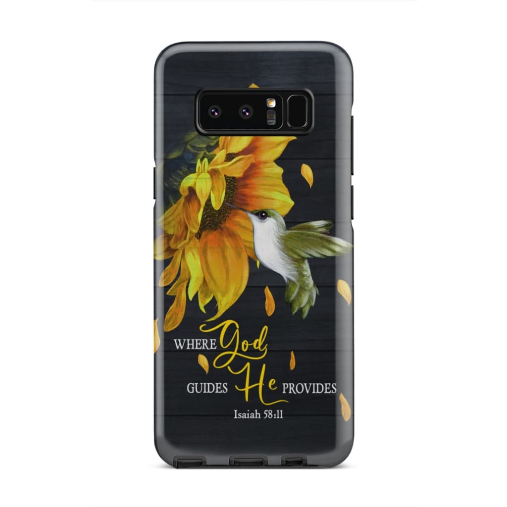 Isaiah 5811 Where God Guides He Provides Bible Verse Phone Case - Inspirational Bible Scripture iPhone Cases