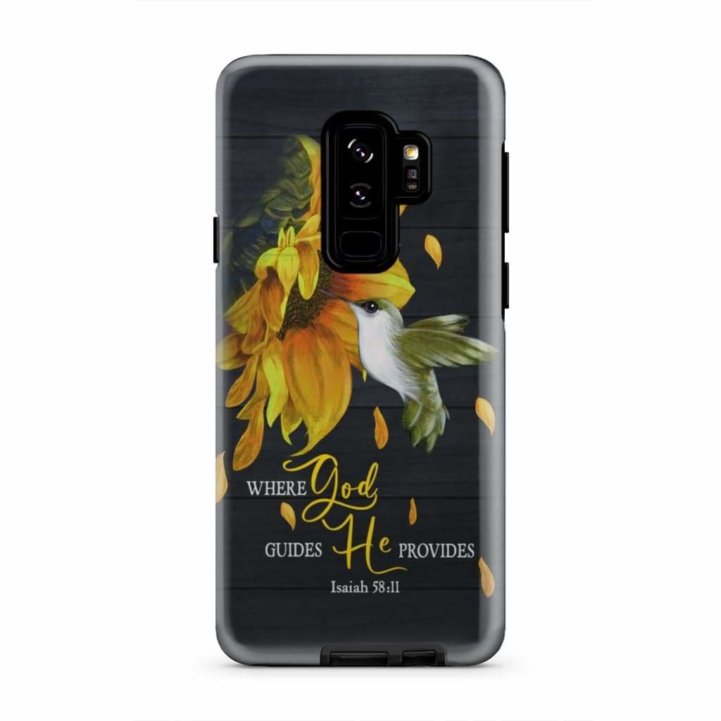 Isaiah 5811 Where God Guides He Provides Bible Verse Phone Case - Inspirational Bible Scripture iPhone Cases