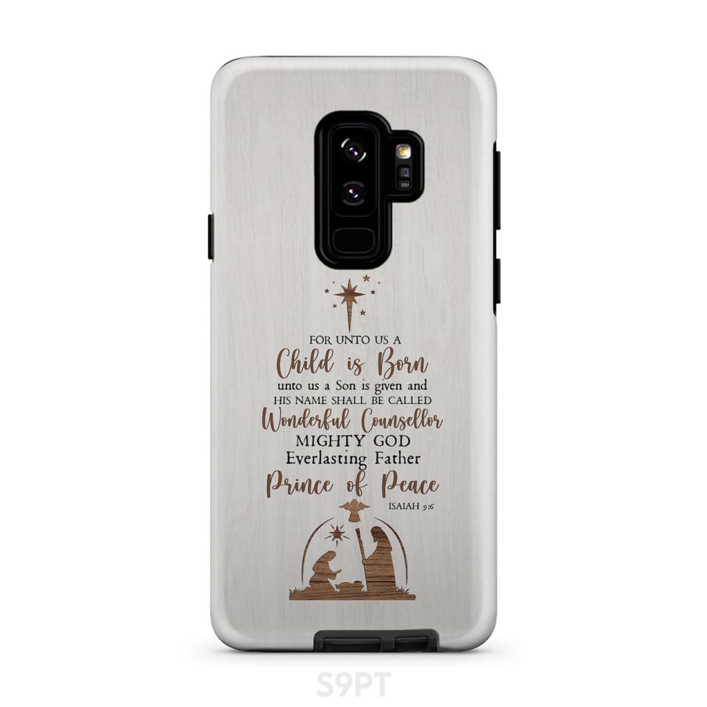 Isaiah 96 For Unto Us A Child Is Born Christmas Phone Case - Inspirational Bible Scripture iPhone Cases